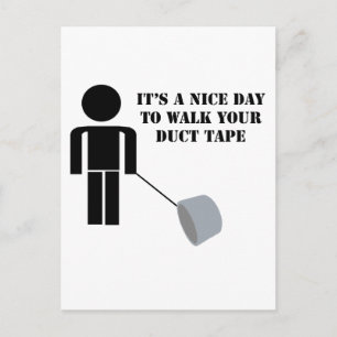 Duct Tape Humour Walk Your Duct Tape Postcard