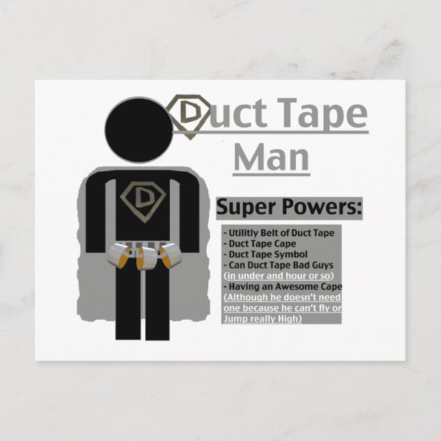 Duct Tape Man Postcard (Front)