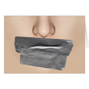 Duct Tape Mouth Greeting Card