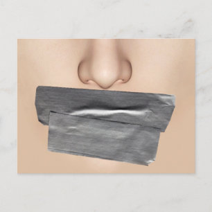 Duct Tape Mouth Postcard
