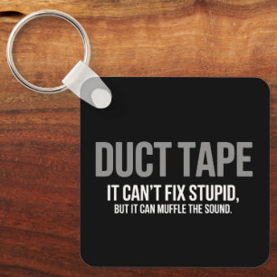 Duct Tape Muffle The Sound Adult Humour Sarcastic Keychain