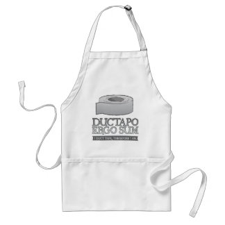 Ductapo Ergo Sum.  I duct tape, therefore I am. Standard Apron