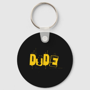 Dude Cool Artwork Keychain