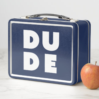 Dude Custom Background Colour Pop Art Metal Lunch Box
