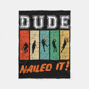 Dude Nailed It Byller Sport Lover Bysketbyll Playe Fleece Blanket