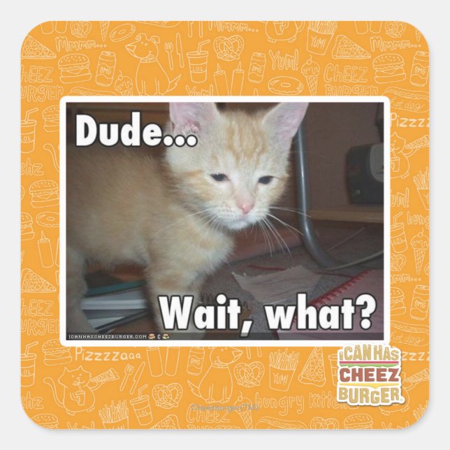 Dude Square Sticker (Front)