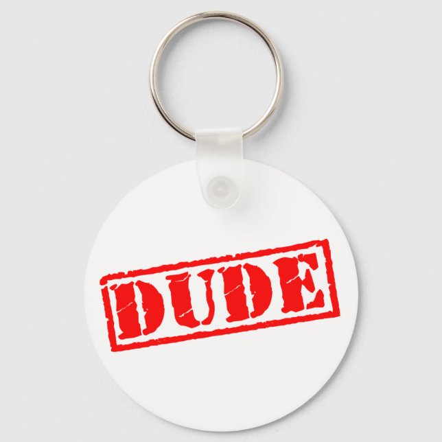 Dude Stamp Keychain (Front)