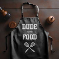 Dude with the Food Funny Black White Grilling