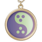 Dudeism Yin-Yang Bowling Ball Silver Necklace