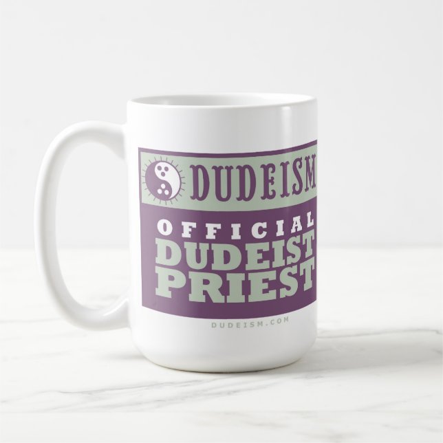 Dudéisme Mug du prêtre Dudéiste officiel (Variatio (Gauche)
