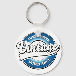 Dudelange luxembourg vintage style logo keychain