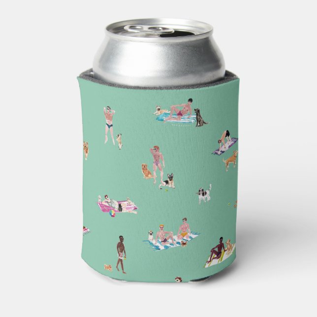 DUDES and DOGS BEACH Mint Can Cooler (Can Back)