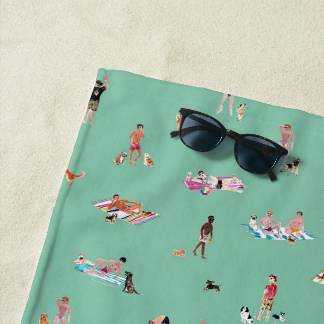DUDES and DOGS BEACH Mint Towel (In Situ)
