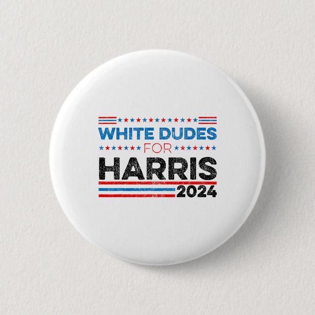 Dudes For Kamala Harris 11  2 Inch Round Button (Front)