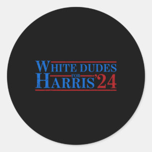 Dudes For Kamala Harris 7 Classic Round Sticker