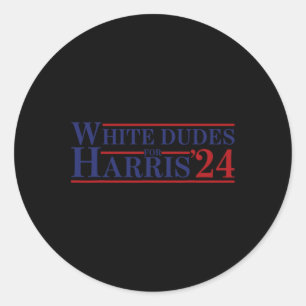 Dudes For Kamala Harris 8  Classic Round Sticker