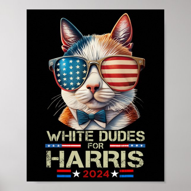 Dudes For Kamala Harris Childless Cat Lady For Kam Poster (Front)