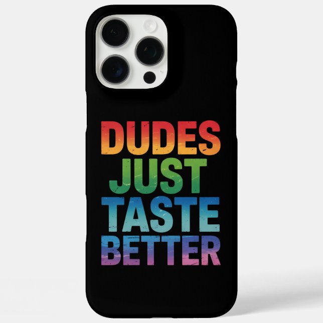 Dudes Just Taste Better Funny Gay Pride LGBTQ Case-Mate iPhone Case (Back)