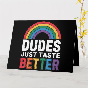 Dudes Just Taste Better Funny Gay Pride LGBTQ Gift Card