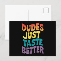 Dudes Just Taste Better Gay Pride Vintage