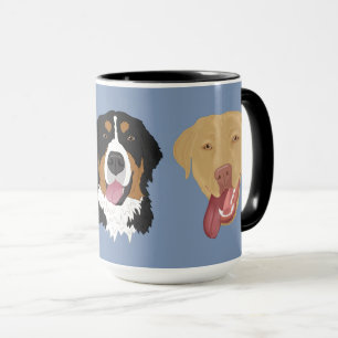 Dudley Labrador And Bernese Mountain Dog Mug