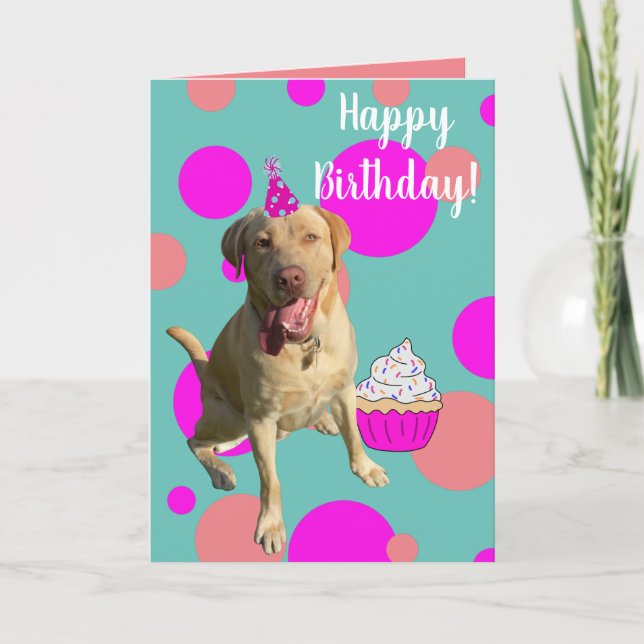 Dudley Labrador Birthday  Card (Front)