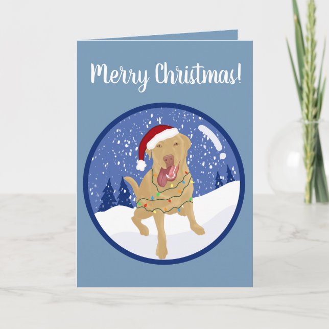 Dudley Labrador Christmas  Card (Front)