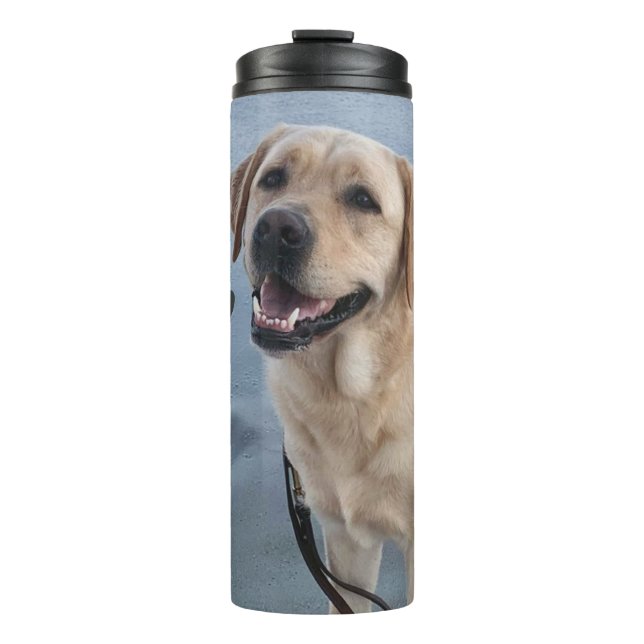 Dudley thermal mug with paw prints (Front)