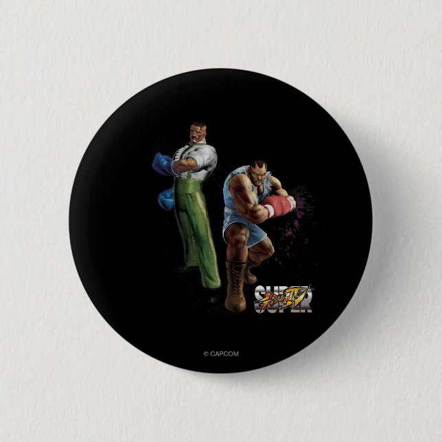 Dudley Vs. Balrog 2 Inch Round Button (Front)