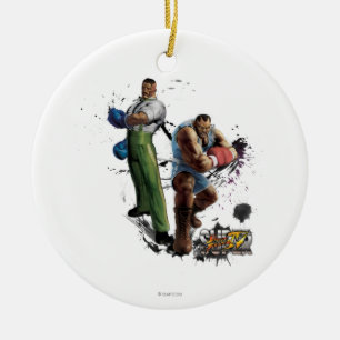 Dudley Vs. Balrog Ceramic Ornament