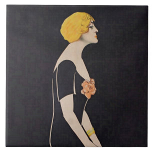 Dudovich Art Deco Illustration For Rare Italian Fi Tile