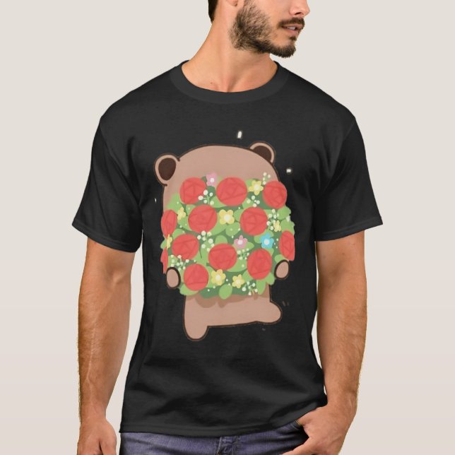 Dudu Gives Bubu Flowers For Valentine'S Day  T-Shirt (Front)