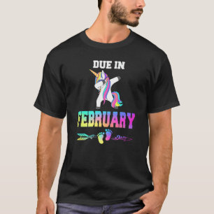 Due Date February Pregnancy Announcement   T-Shirt
