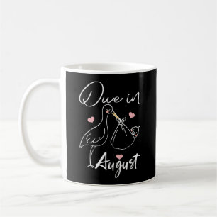 Due In August Funny Swan Carrying A Cute New Baby Coffee Mug