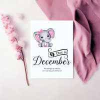 Due in December Little Peanut Baby Girl Elephant