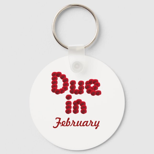 Due in February Keychain (Front)