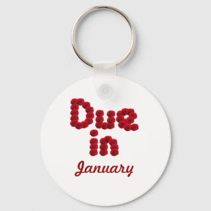 Due in January Keychain