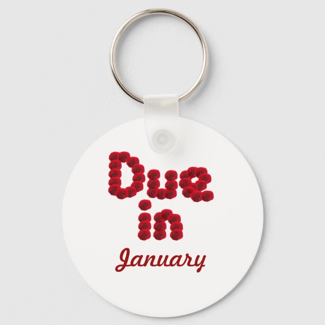 Due in January Keychain (Front)