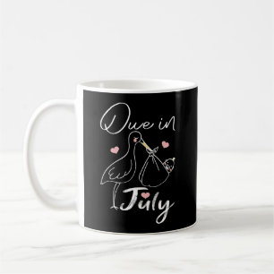 Due In July Funny Swan Carrying A Cute New Baby Coffee Mug