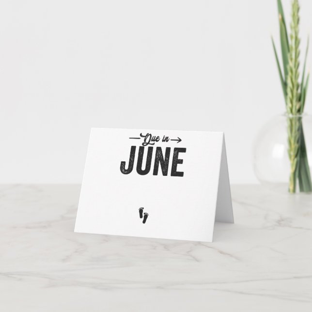 Due in June Baby Announcement Pregnancy Gift (Front)