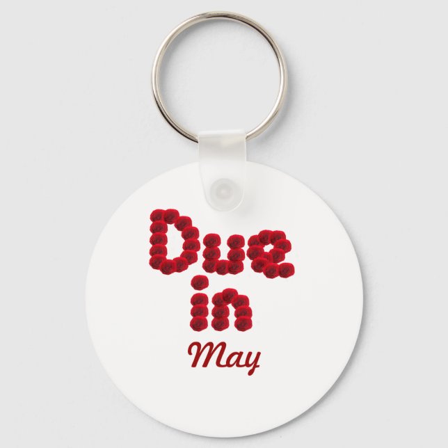Due in May Keychain (Front)