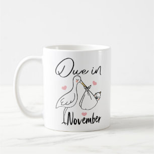 Due In November Cute Swan Carrying A Funny New Coffee Mug