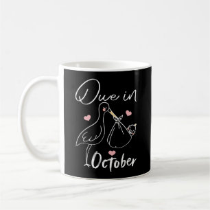 Due In October Funny Swan Carrying A Cute New Baby Coffee Mug