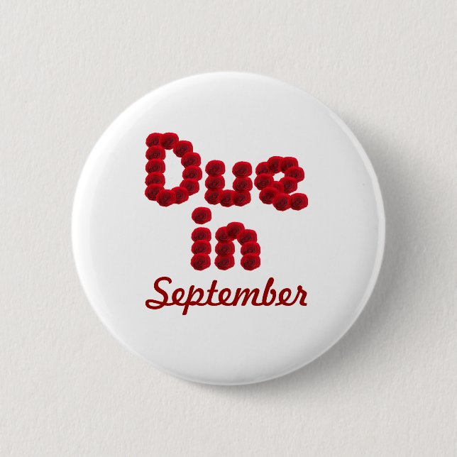 Due in September Button (Front)