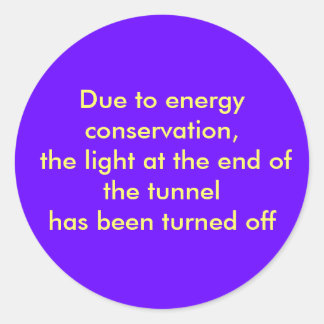 Due to energy conservation, the light at the en... classic round sticker