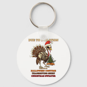 Due To Inflation This Is My Halloween Costume Funn Keychain