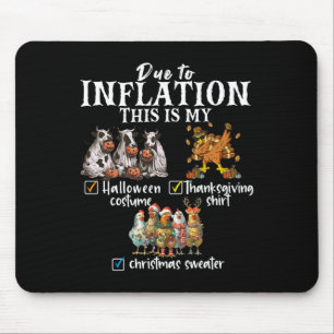 Due To Inflation This Is My Halloween Thanksgiving Mouse Pad