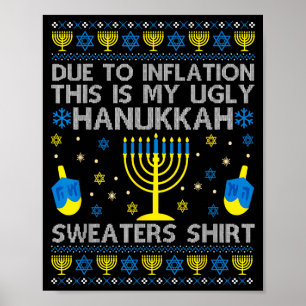 Due To Inflation This Is My Ugly Hanukkah Sweaters Poster