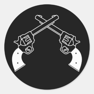 Duel Pistols Classic Round Sticker