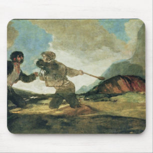 Duel with Clubs Mouse Pad